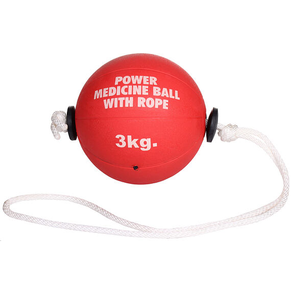 medicine ball Power gumena medicinka s užetom
